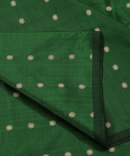 Handloom_Green_Pure_Katan_Silk_Banarasi_Fabric_With_Cutwork_Booti_WeaverStory_04