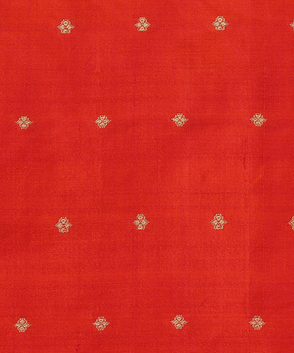 Handloom_Red_Double_Shade_Pure_Katan_Silk_Banarasi_Fabric_With_Cutwork_Booti_WeaverStory_03