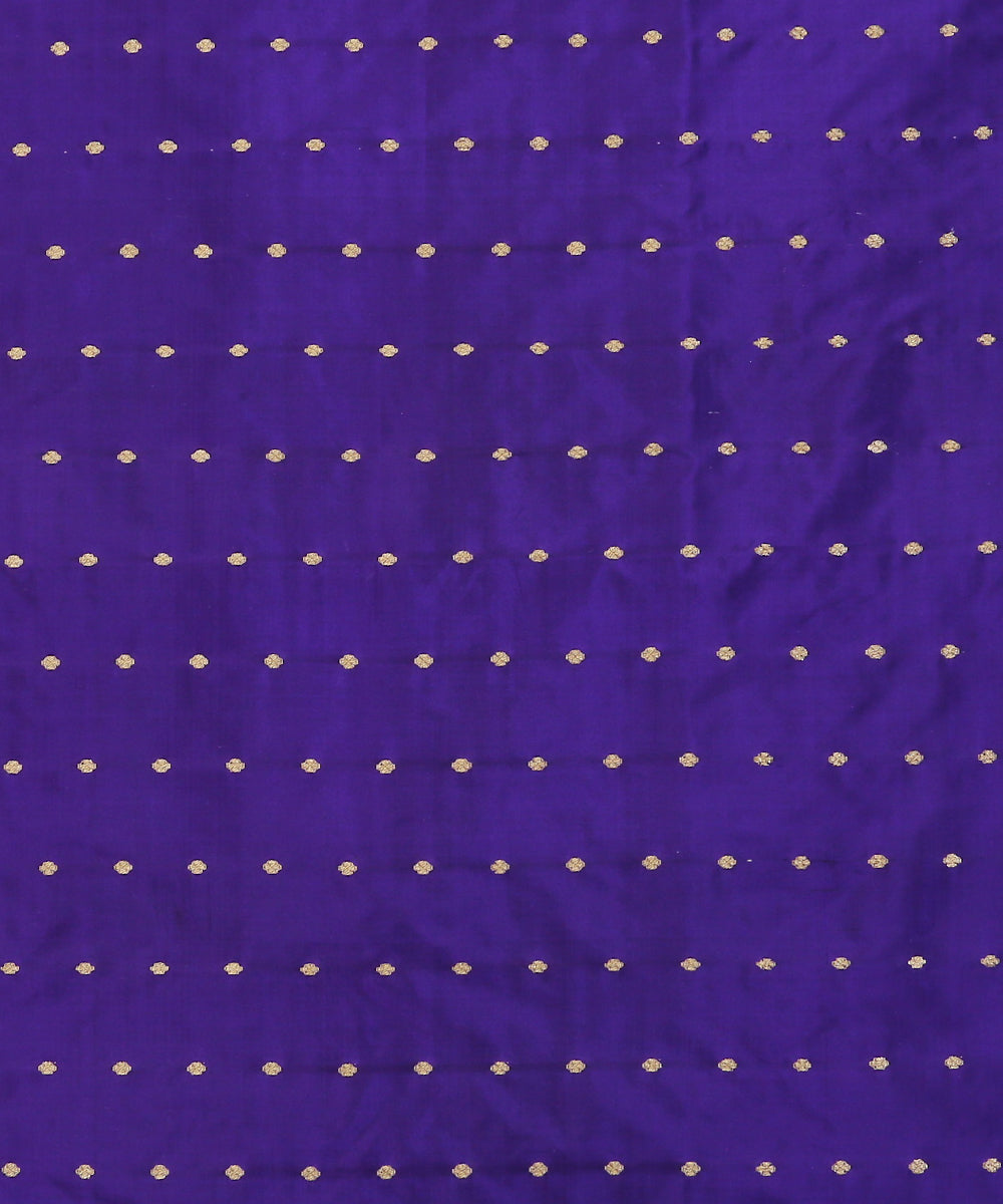 Handloom_Ink_Blue_Pure_Katan_Silk_Banarasi_Fabric_With_Cutwork_Booti_WeaverStory_02