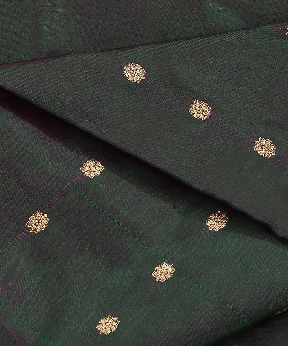 Green_Purple_Double_Shade_Handloom_Pure_Katan_Silk_Banarasi_Fabric_With_Booti_WeaverStory_04