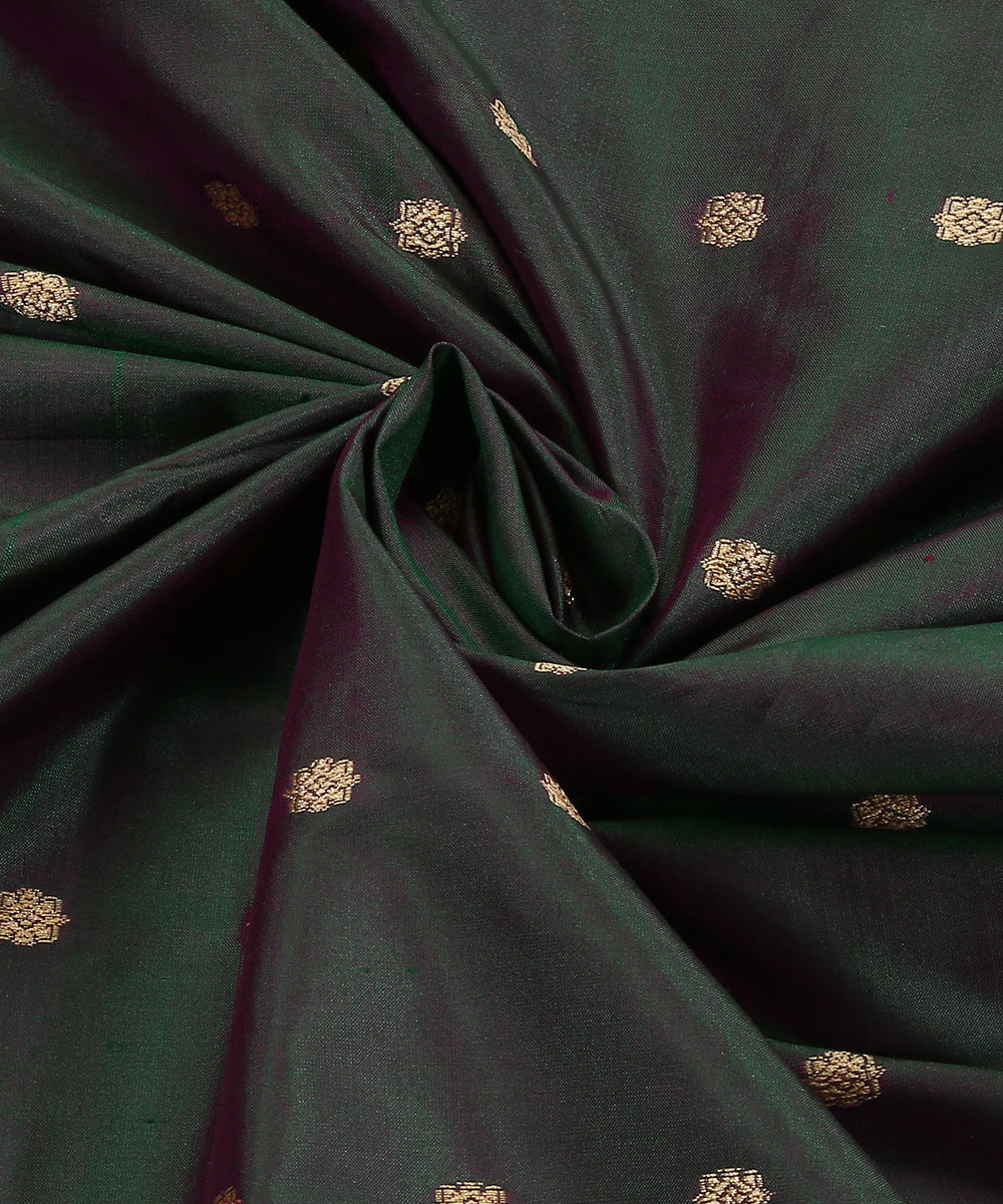Green_Purple_Double_Shade_Handloom_Pure_Katan_Silk_Banarasi_Fabric_With_Booti_WeaverStory_05