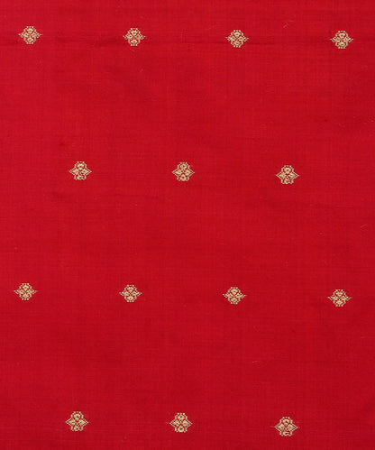 Handloom_Red_And_Rani_Pink_Double_Shade_Pure_Katan_Silk_Cutwork_Banarasi_Fabric_WeaverStory_02