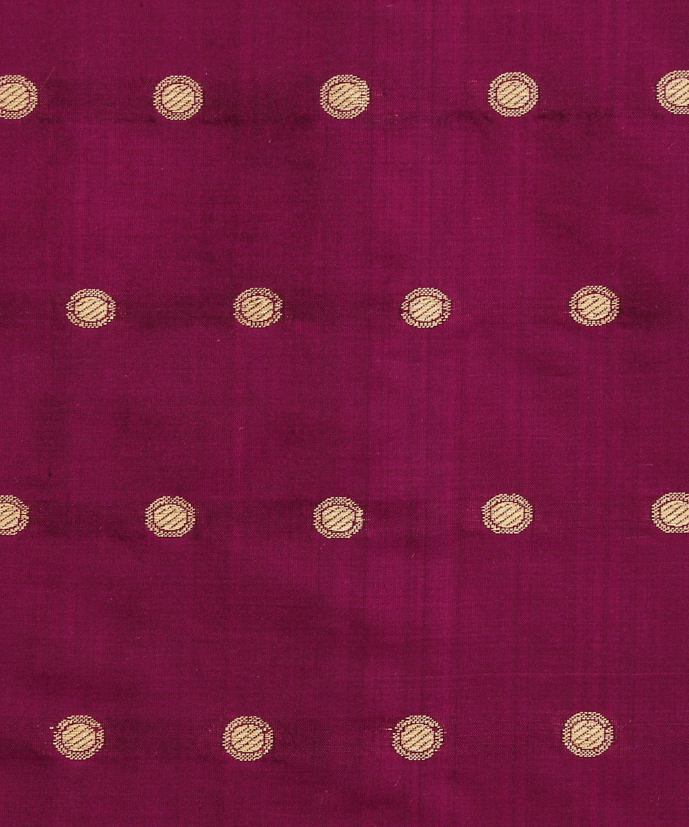 Handloom_Purple_Pure_Katan_Silk_Banarasi_Fabric_With_Zari_Booti_WeaverStory_02