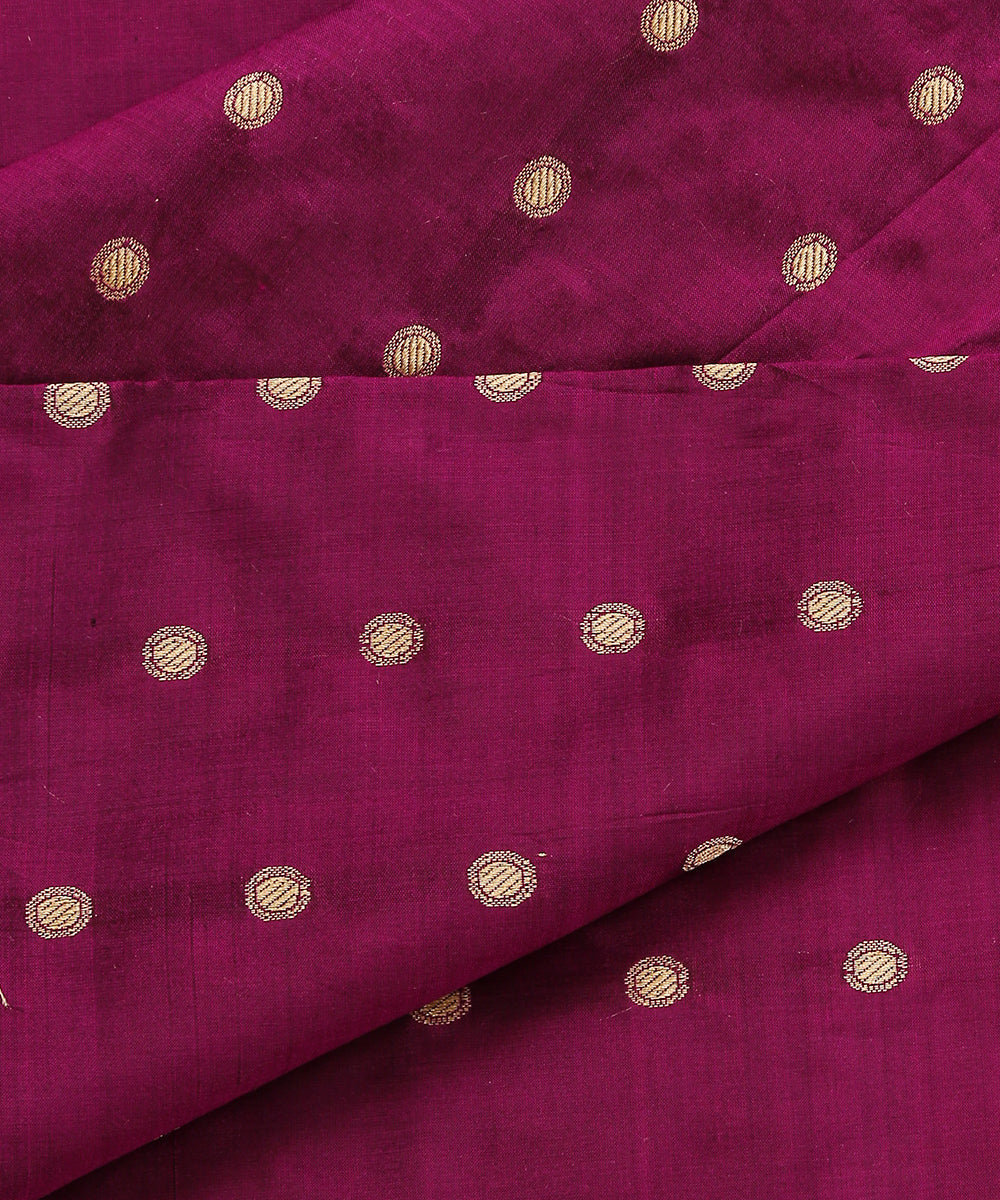 Handloom_Purple_Pure_Katan_Silk_Banarasi_Fabric_With_Zari_Booti_WeaverStory_04