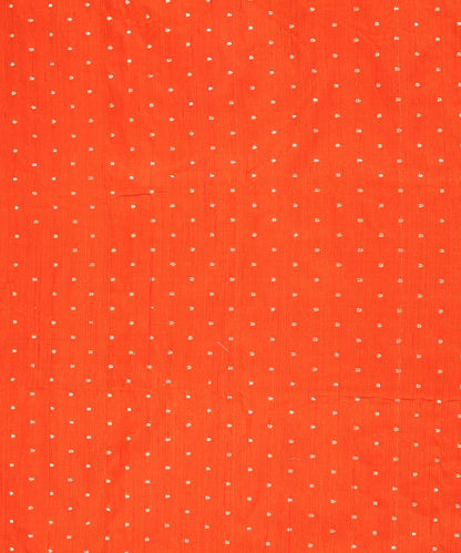 Handloom_Orange_Pure_Tussar_Silk_Banarasi_Fabric_With_Cutwork_Booti_WeaverStory_02