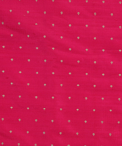 Rani_Pink_Handloom_Pure_Tussar_Silk_Banarasi_Fabric_With_Cutwork_Booti_WeaverStory_02