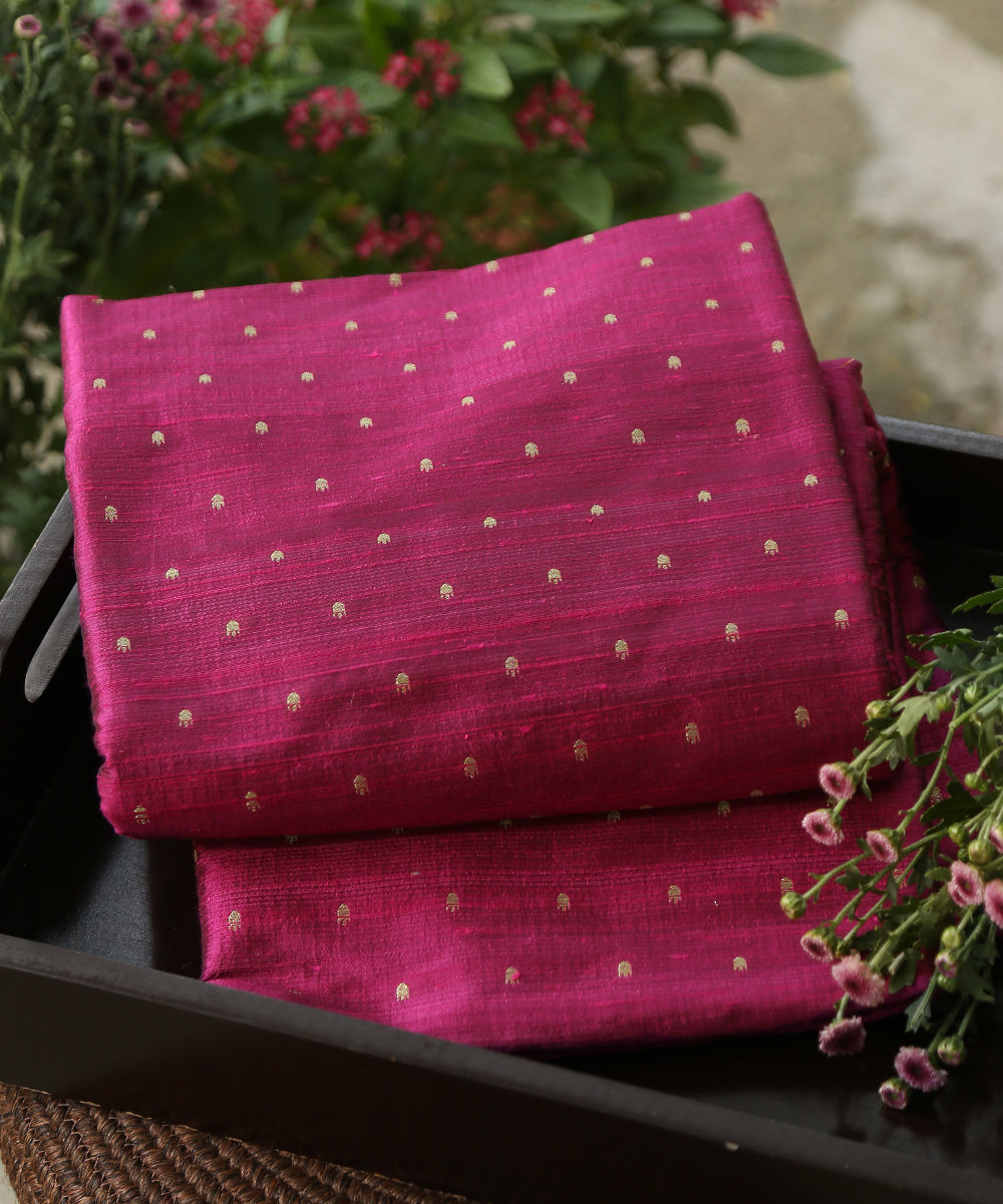 Purple_Handloom_Pure_Tussar_Silk_Banarasi_Fabric_With_Cutwork_Weave_WeaverStory_01