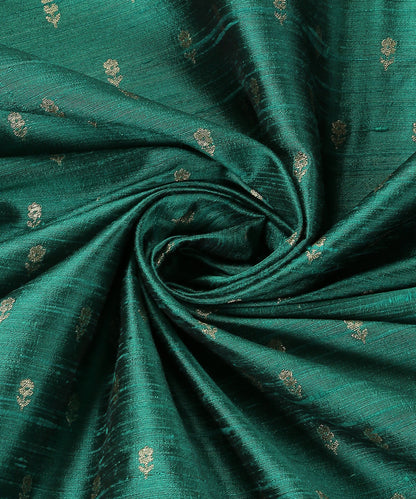 Dark_Mint_Green_Handloom_Pure_Tussar_Silk_Banarasi_Fabric_With_Cutwork_Booti_WeaverStory_05