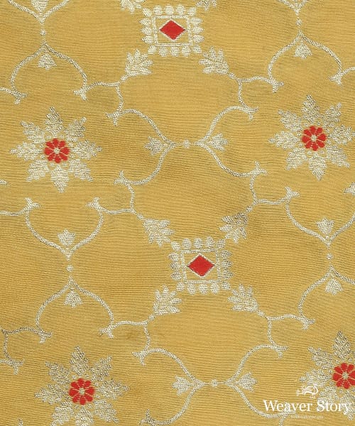 Pastel_Yellow_Handloom_Pure_Moonga_Silk_Banarasi_Fabric_With_Zari_Jaal_WeaverStory_03