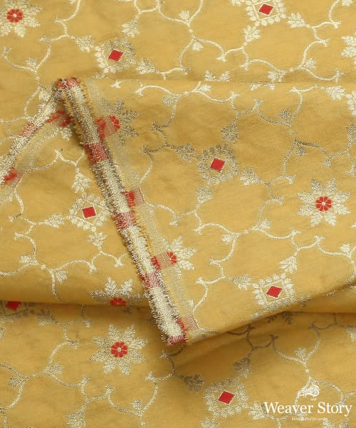 Pastel_Yellow_Handloom_Pure_Moonga_Silk_Banarasi_Fabric_With_Zari_Jaal_WeaverStory_04