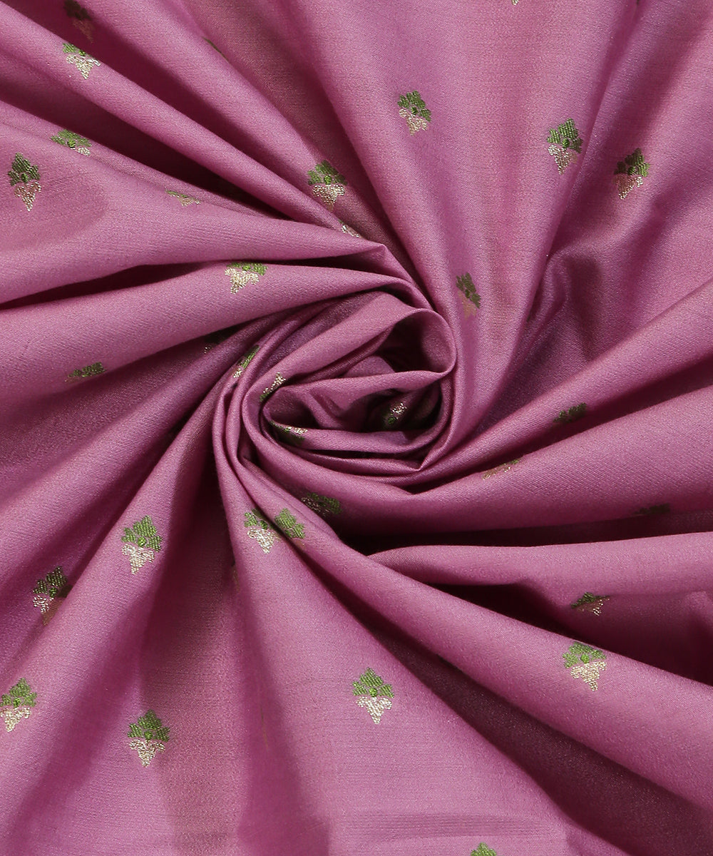 Pastel_Purple_Handloom_Pure_Moonga_Silk_Banarasi_Fabric_With_Cutwork_Meena_Booti_WeaverStory_05