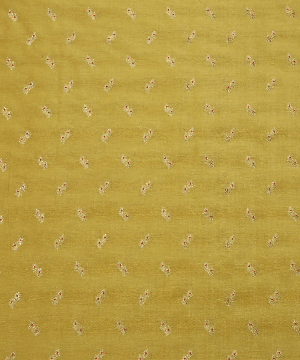 Pastel_Yellow_Handloom_Pure_Moonga_Silk_Banarasi_Fabric_Cutwork_With_Meena_Booti_WeaverStory_02