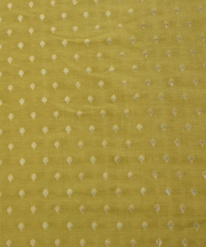 Pastel_Lime_Green_Handloom_Pure_Moonga_Silk_Banarasi_Fabric_With_Cutwork_Golden_Booti_WeaverStory_02