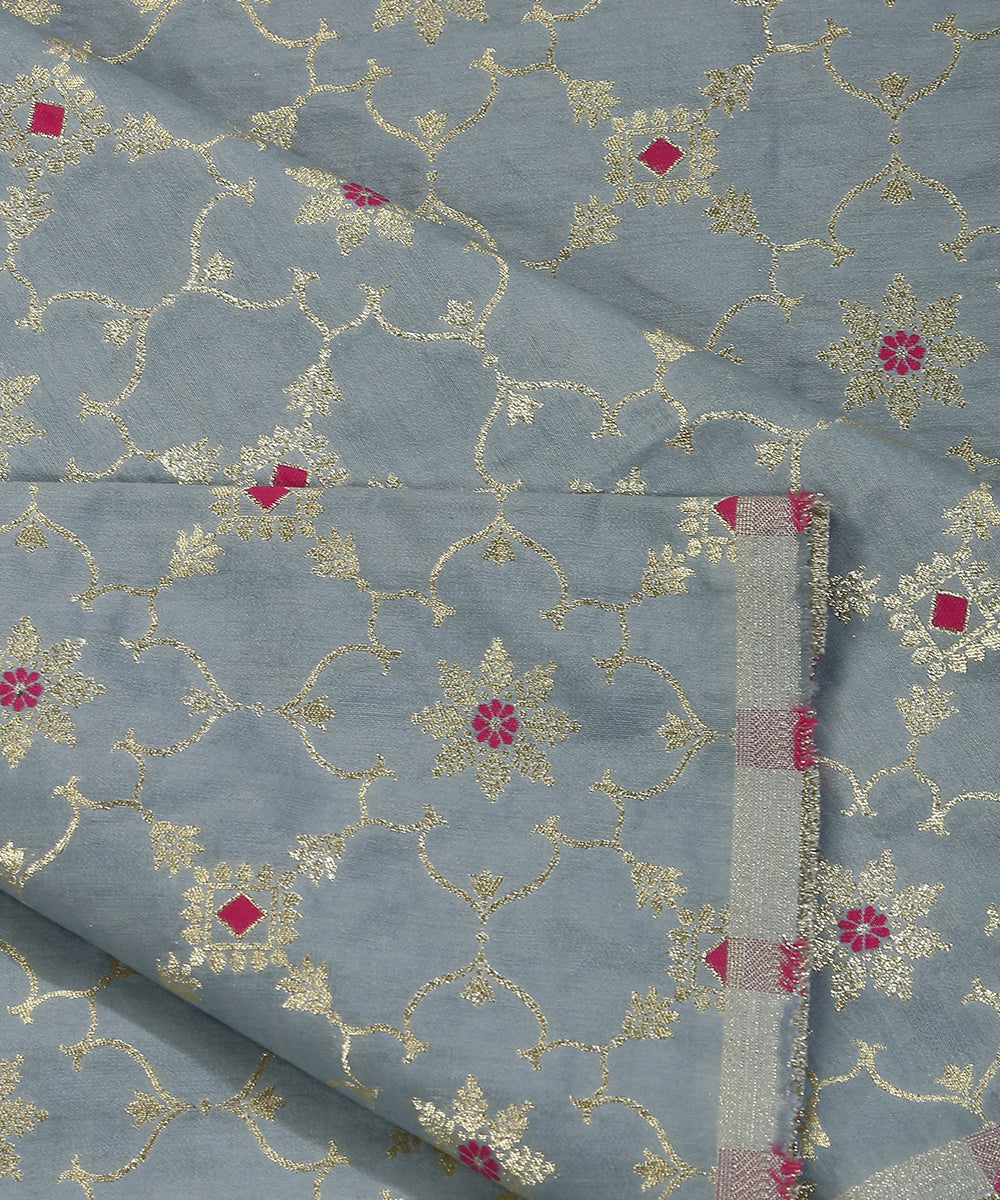 Pastel_Sky_Blue_Handloom_Pure_Moonga_Silk_Banarasi_Fabric_With_Cutwork_Jaal_WeaverStory_04