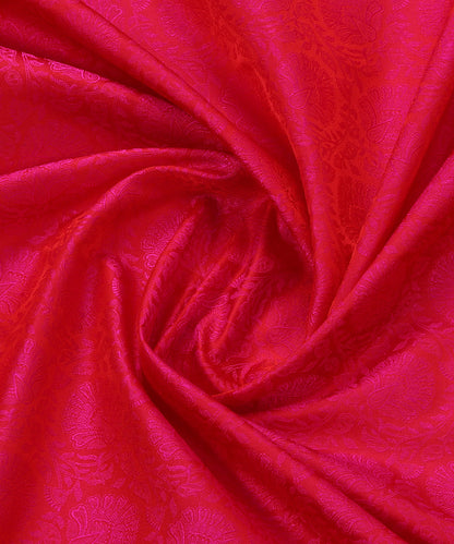 Rani_Pink_Handloom_Pure_Katan_Silk_Tanchoi_Banarasi_Fabric_With_Floral_Weave_WeaverStory_05