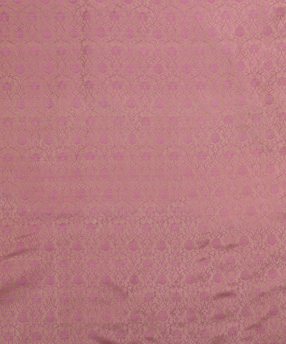 Handloom_Soft_Pink_Pure_Katan_Silk_Tanchoi_Banarasi_Fabric_Floral_Jaal_WeaverStory_02