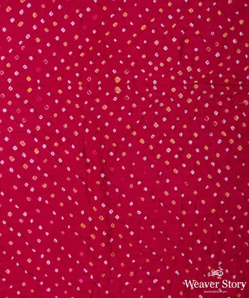 Handloom_Pink_Gajji_Silk_Banarasi_Bandhej_Fabric_WeaverStory_02