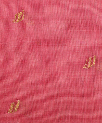 Pink_Handloom_Cotton_Chanderi_Fabric_with_Zari_Booti_WeaverStory_03
