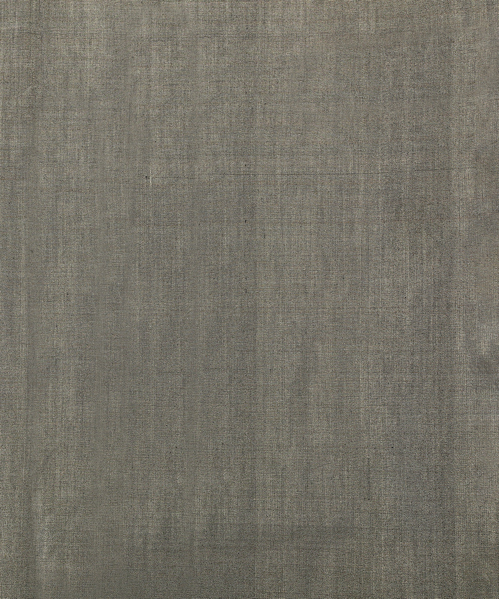 Handloom_Dark_Grey_and_Silver_Plain_Tissue_Chanderi_Fabric_WeaverStory_02