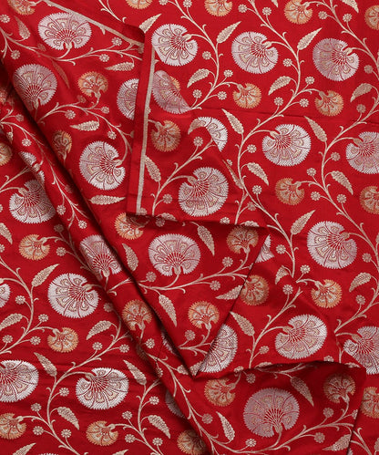 Handloom_Red_Pure_Katan_Silk_Cutwork_Banarasi_Fabric_WeaverStory_04