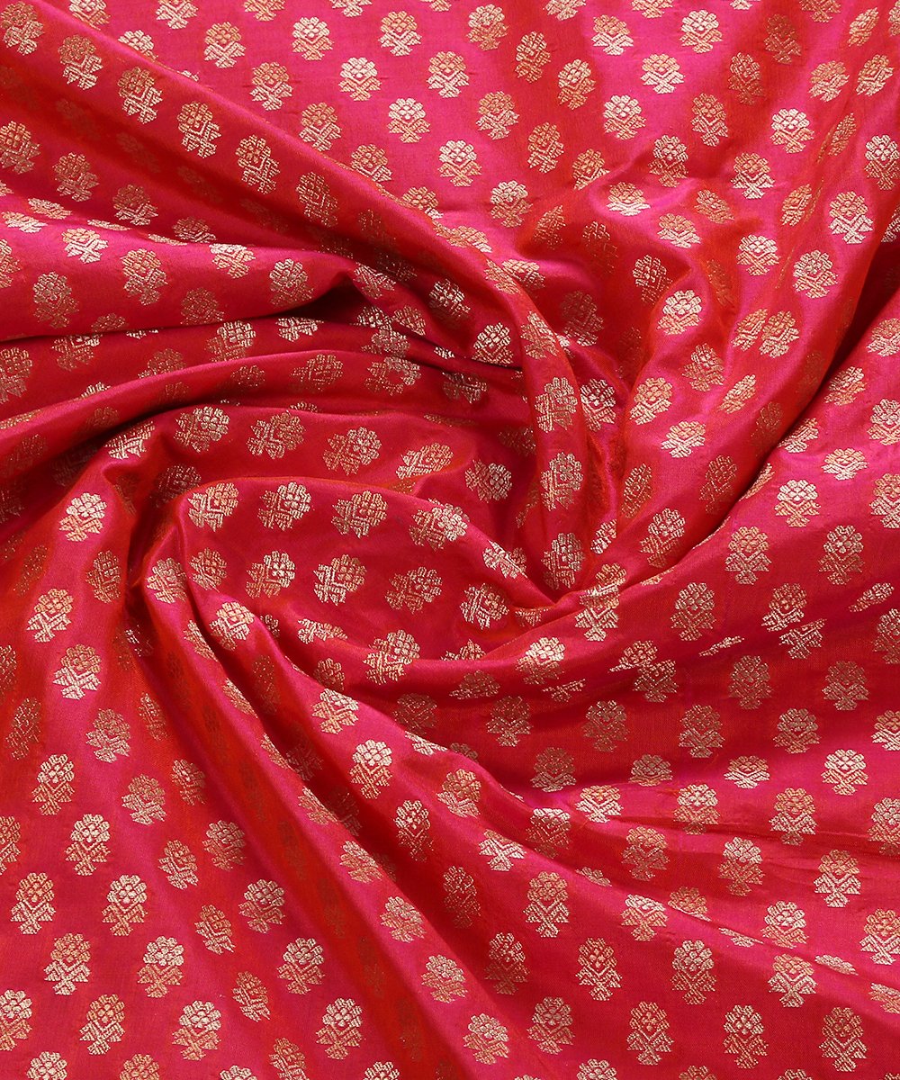 Pink_Handloom_Pure_Katan_Silk_Cutwork_Banarasi_Fabric_WeaverStory_05