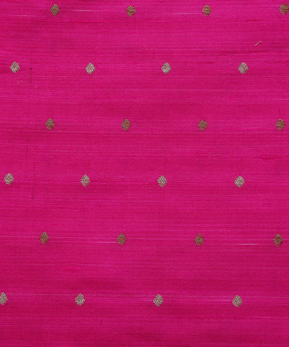 Majenta_Handloom_Tusser_Silk_Banarasi_Fabric_with_Booti_Design_WeaverStory_03