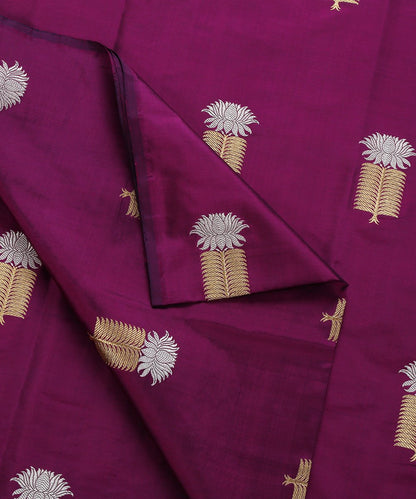 Purple_Handloom_Pure_Katan_Silk_Kadhwa_Banarasi_Fabric_with_Booti_WeaverStory_03