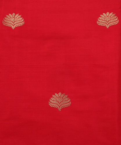 Handloom_Red_Dupion_Silk_Banarasi_Fabric_with_Zari_Boota_WeaverStory_04