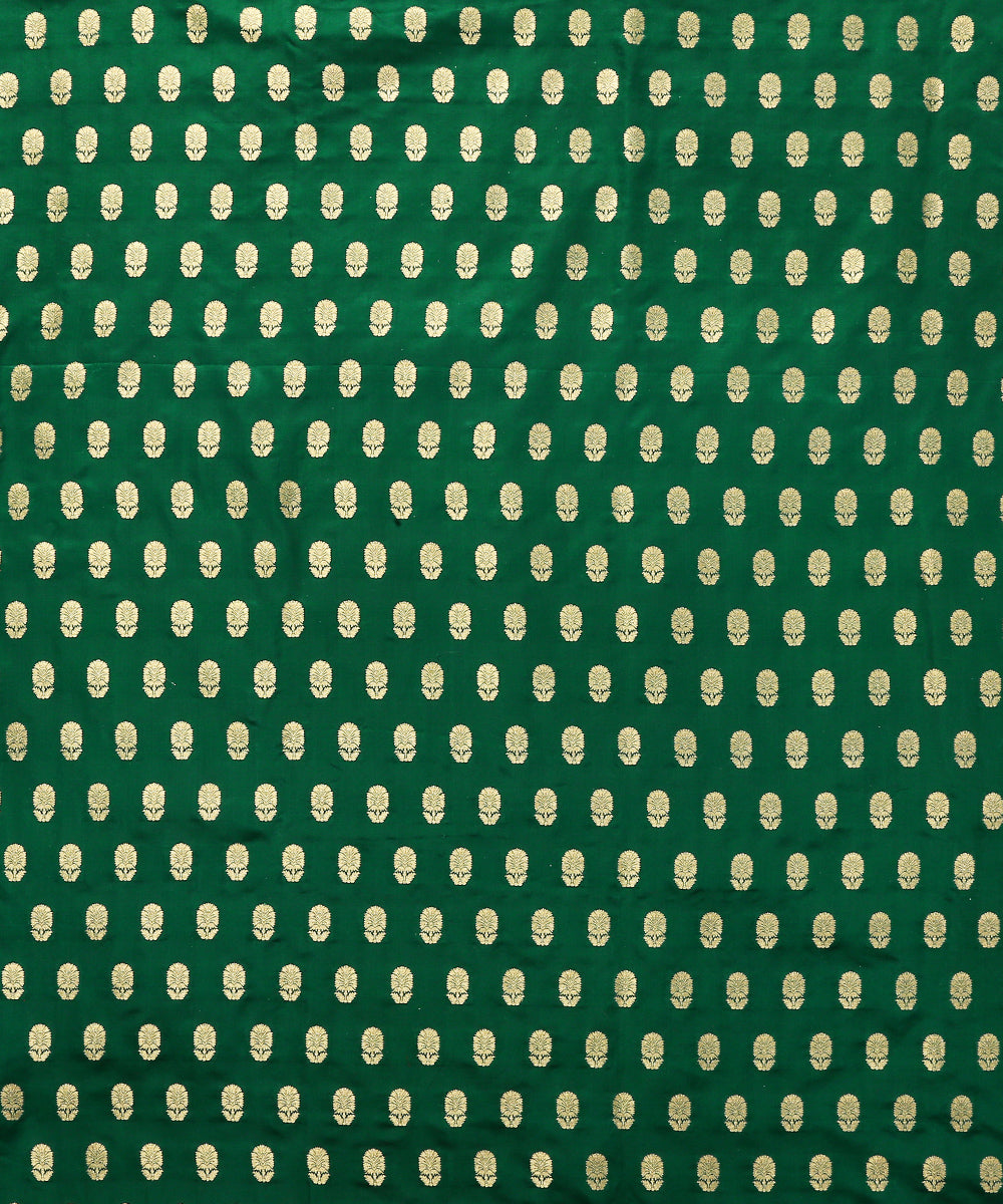 Green_Handloom_Satin_Silk_Banarasi_Fabric_with_Booti_Design_WeaverStory_03