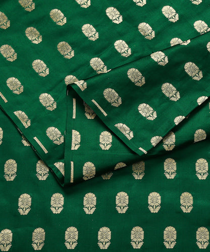 Green_Handloom_Satin_Silk_Banarasi_Fabric_with_Booti_Design_WeaverStory_04