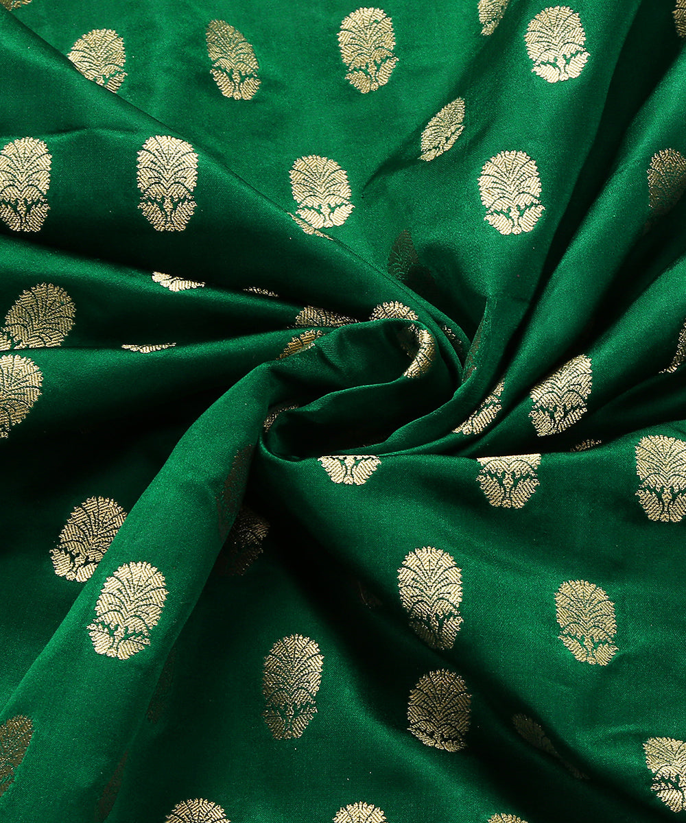 Green_Handloom_Satin_Silk_Banarasi_Fabric_with_Booti_Design_WeaverStory_05
