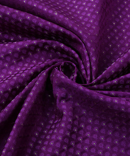 Purple_Handloom_Tanchoi_Banarasi_Fabric_With_Zari_Booti_WeaverStory_05