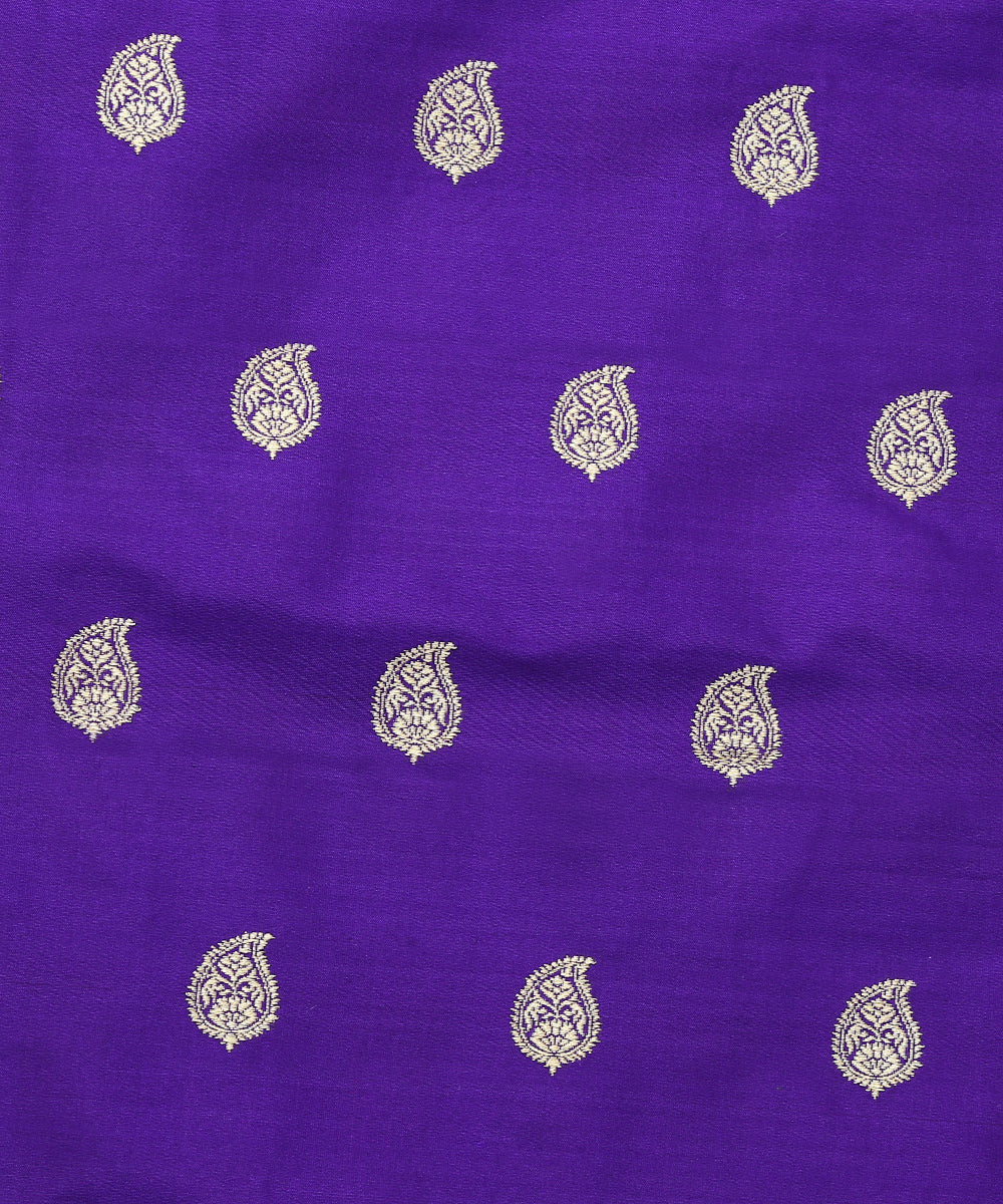 Handloom_Purple_Pure_Katan_Silk_Banarasi_Fabric_with_Paisley_Booti_WeaverStory_03