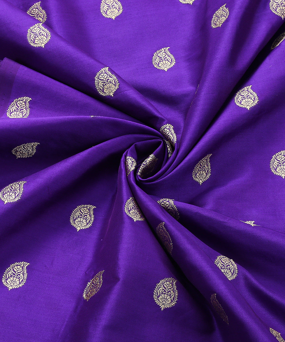Handloom_Purple_Pure_Katan_Silk_Banarasi_Fabric_with_Paisley_Booti_WeaverStory_05