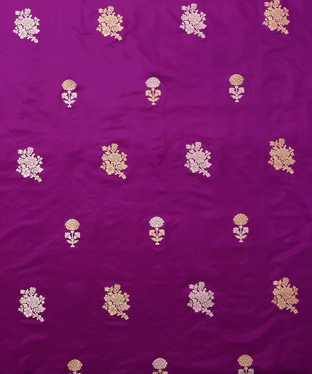 Purple_Handloom_Kadhwa_Booti_Pure_Katan_Silk_Banarasi_Fabric_WeaverStory_02