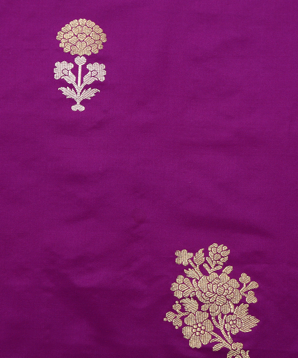 Purple_Handloom_Kadhwa_Booti_Pure_Katan_Silk_Banarasi_Fabric_WeaverStory_03