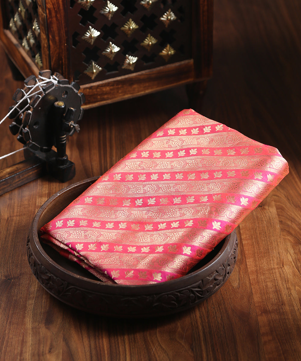Pink_Handloom_Aada_Bel_Pure_Katan_Silk_Banarasi_Fabric_WeaverStory_01