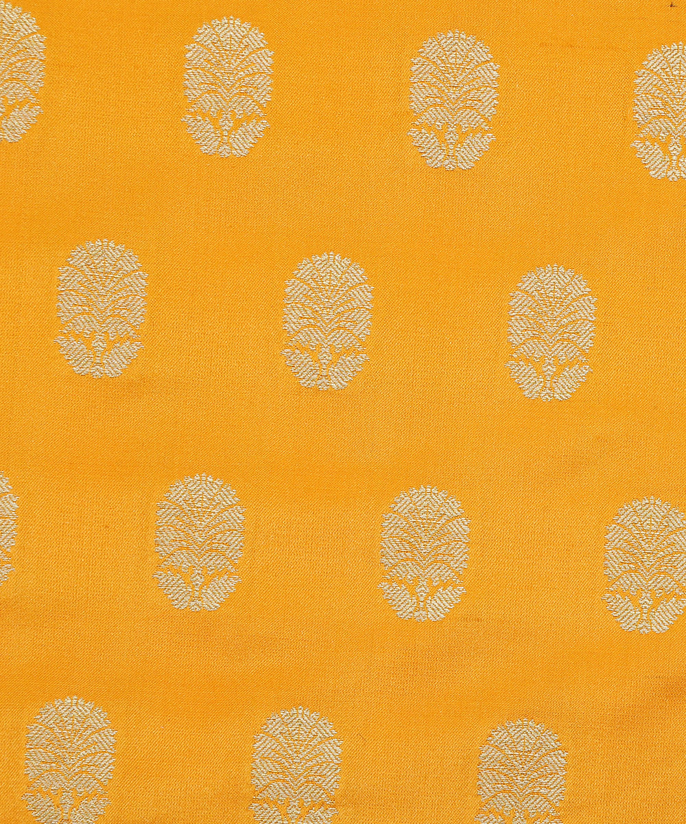 Handloom_Mustard_Pure_Satin_Banarasi_Fabric_with_Cutwork_Zari_Booti_WeaverStory_03