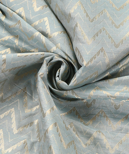 Handloom_Ice_Blue_Cotton_Silk_Brocade_Banarasi_Fabric_With_Zigzag_Jaal_WeaverStory_05