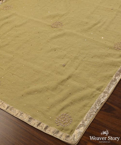 Pista_Green_Handloom_Pure_Cotton_Dupatta_With_Zardozi_Border_WeaverStory_03