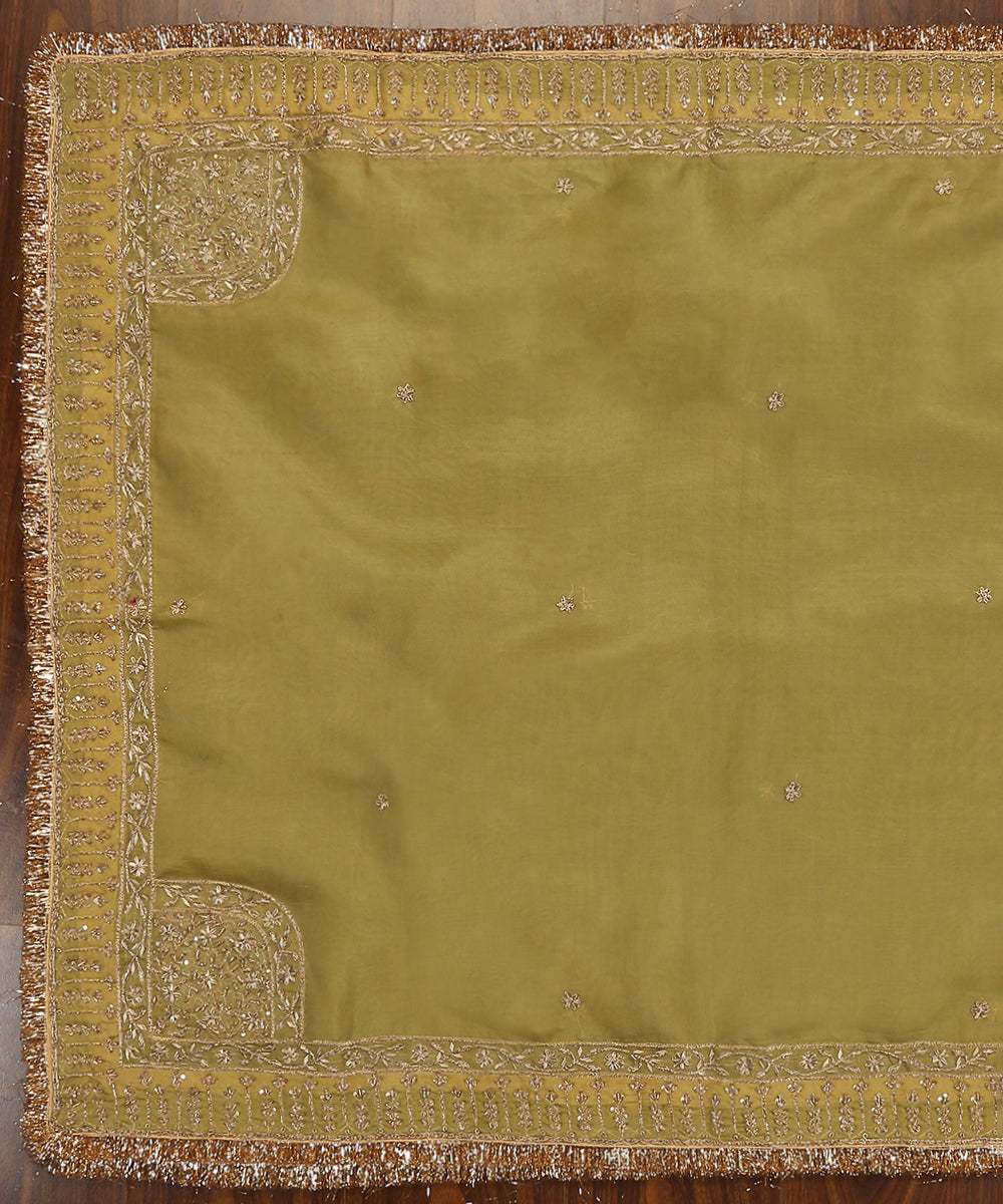 Light_Green_Handloom_Organza_Dupatta_With_Kiran_Lace_WeaverStory_02