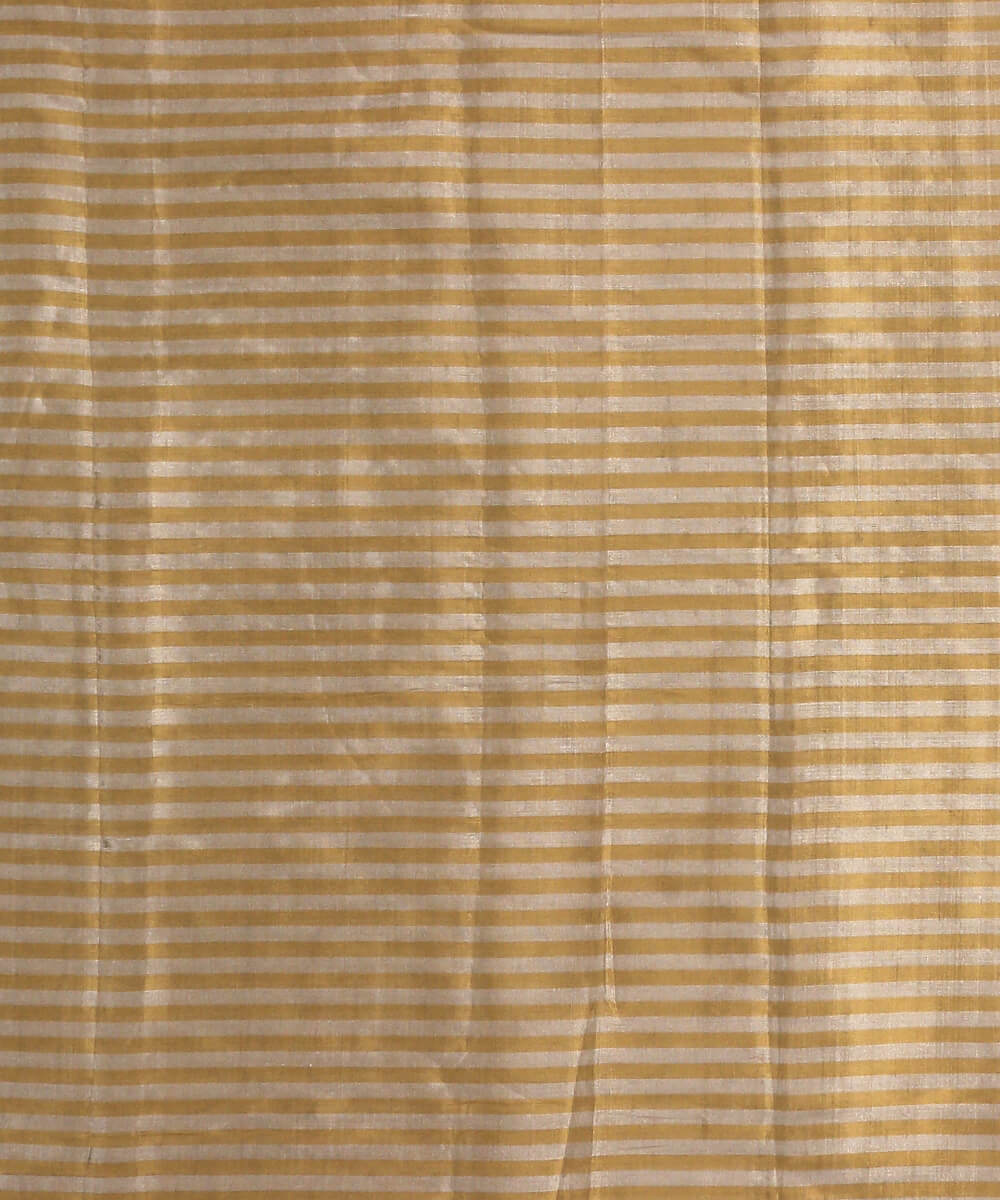 Handloom_Chanderi_Silk_Tissue_Fabric_with_Gold_and_Silver_Stripes_WeaverStory_02