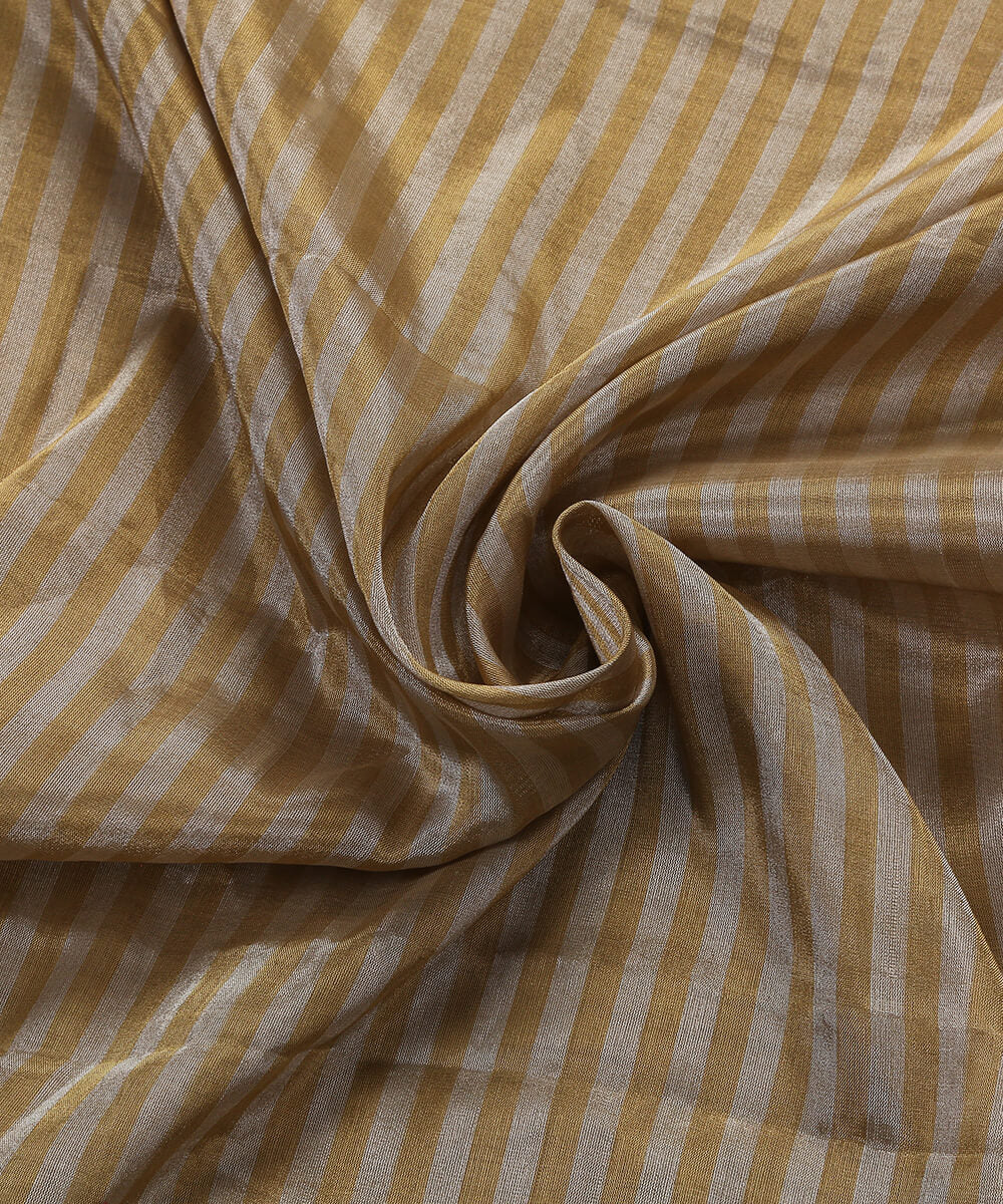 Handloom_Chanderi_Silk_Tissue_Fabric_with_Gold_and_Silver_Stripes_WeaverStory_05