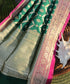 Handloom_Green_Banarasi_Pure_Katan_Silk_Dupatta_with_Pink_Border_WeaverStory_01