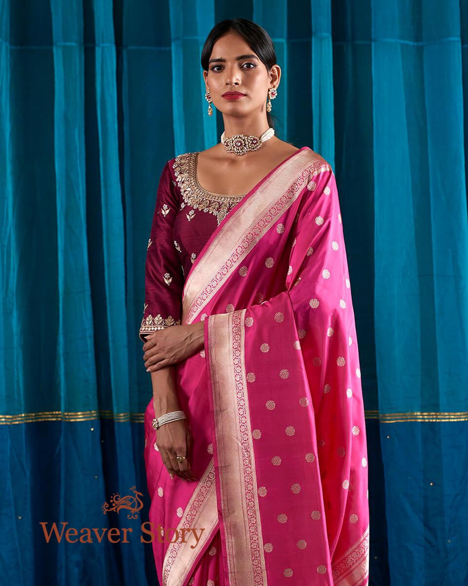 Handloom_Berry_Pink_Handloom_Banarasi_Saree_woven_in_Fine_Katan_Silk_WeaverStory_01
