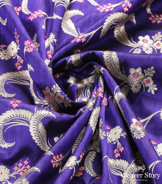 Handloom_Purple_Dual_Tone_Kadhwa_Jangla_Dupatta_WeaverStory_03