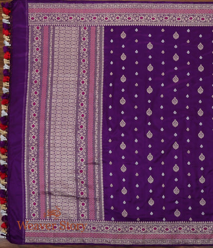 Handloom_Purple_Banarasi_Silk_Dupatta_with_Kadhwa_Booti_and_Meenakari_WeaverStory_02