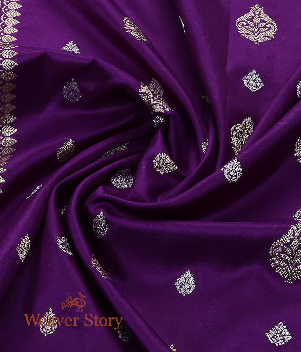 Handloom_Purple_Banarasi_Silk_Dupatta_with_Kadhwa_Booti_and_Meenakari_WeaverStory_05