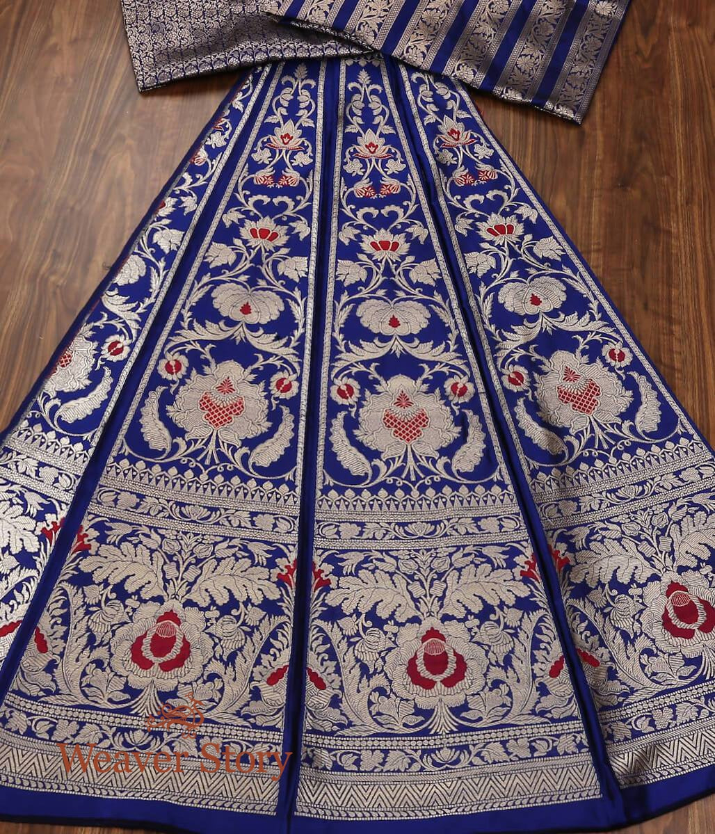Blue_Pure_Katan_Silk_Handloom_Banarasi_Lehenga_with_Meenakari_WeaverStory_03