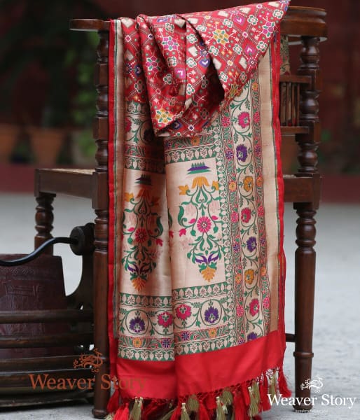 Handloom_Red_Banaras_Patola_Dupatta_with_Rich_Meenakari_and_an_Elaborate_Pallu_WeaverStory_01